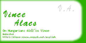 vince alacs business card